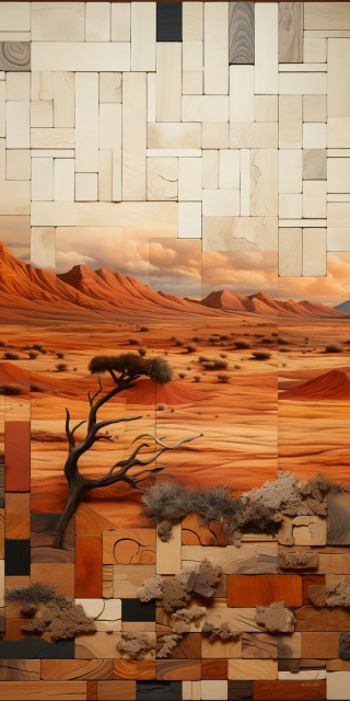 沙漠景观新马赛克艺术