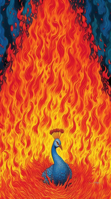 孔雀与火