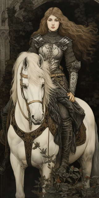 哥特式长发女骑士