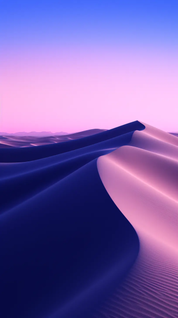 卡法丘陵黄昏的沙丘
