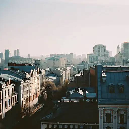柯达胶片城市景观照片