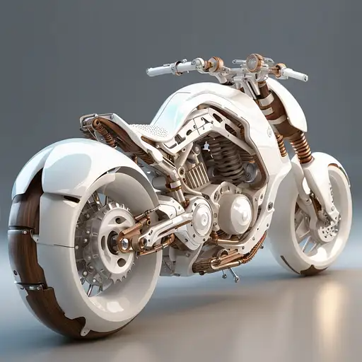 Lucid珍珠白摩托车