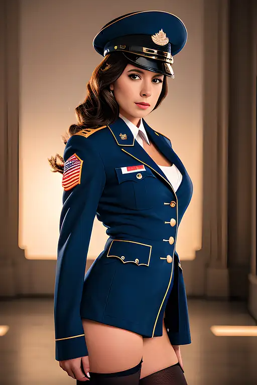 美艳的美国女军官