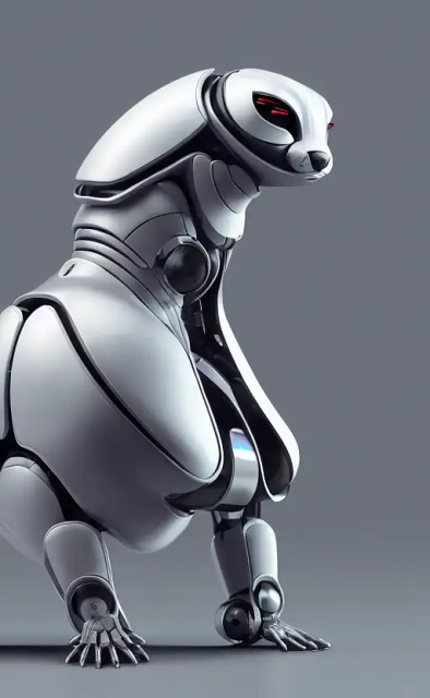 未来主义风格的宠物机器人