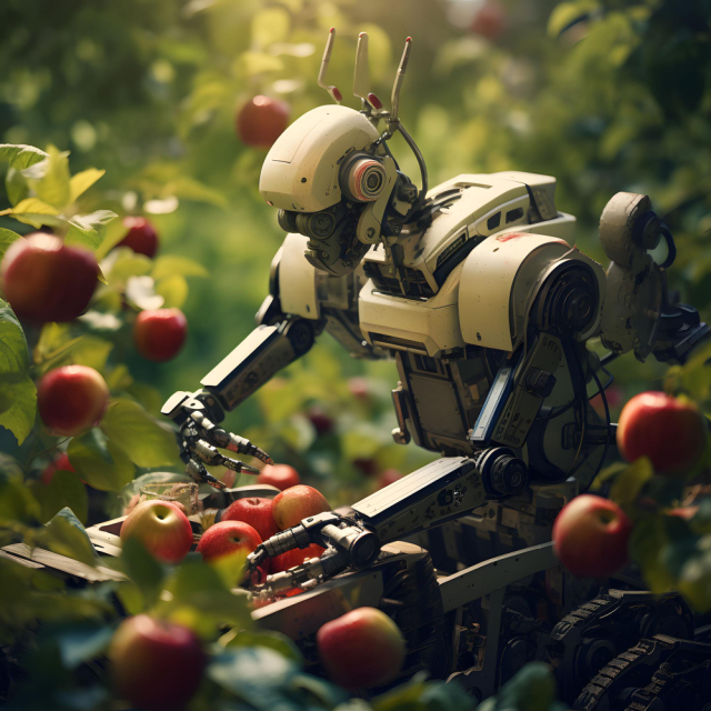 机器人和苹果